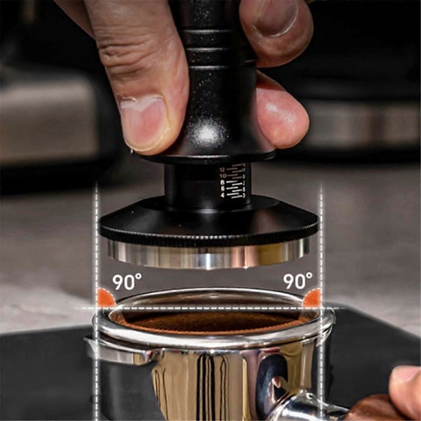 Elastisk Tamper Balanceret Kraft Fyldnings Pulver Hammer Justerbar Presse Kaffe Impact Pulver Hammer 58