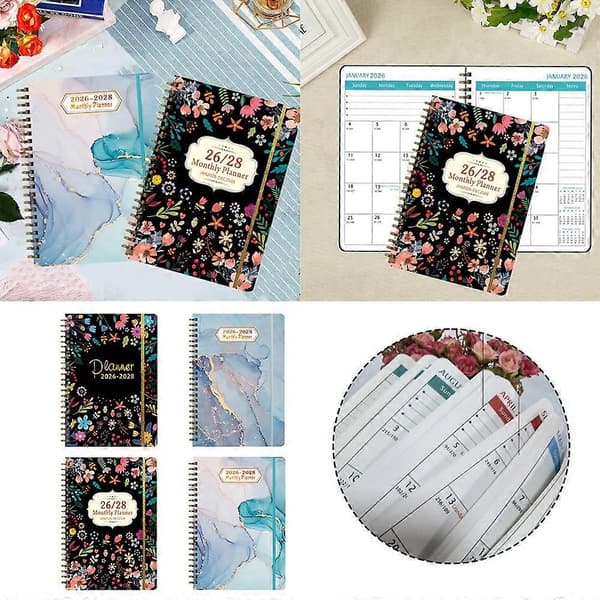 A5 Daglig Planner 2026-2028 Ugentlig Kalender Planner Skema Notesbog A