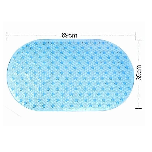 Design Gloss Skridsikker Bademåtte 39x69 Blå