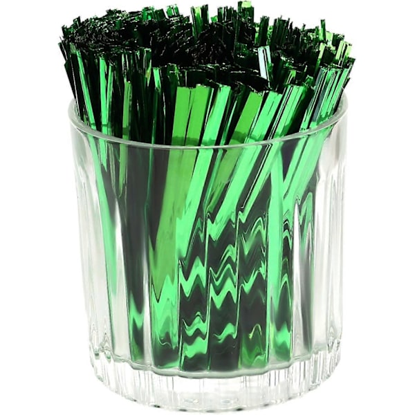 800 stk. 10 cm Metall Twist Ties, (Grønn) for Kaffeposer Godteposer Konfektkaker Festartikler Twist Ties, Julepynt