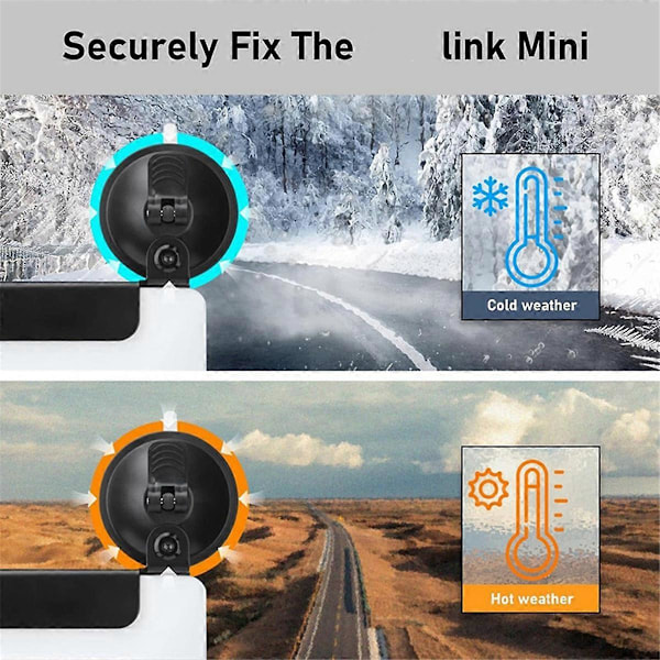 Sugproppsfäste för Starlink Mini, kan fästas på biltakfönster, bakrute glas, framruta