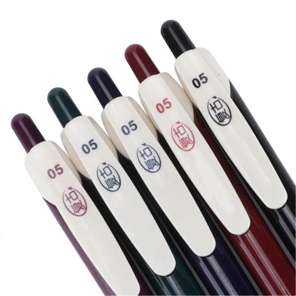 5 st Gelpennor Set 5 Färger Retro Färg Skiss Gelpenna Set för Skrivande Kalligrafi Målning