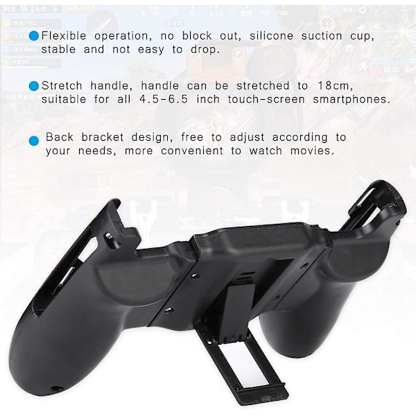 3-i-1 Mobiltelefon Gamepads Universal Bærbar Holder Gamepad Joystick Spilcontroller Til Pubg Kompatibel Med 4,5-6,4 Tommer Smartphones.