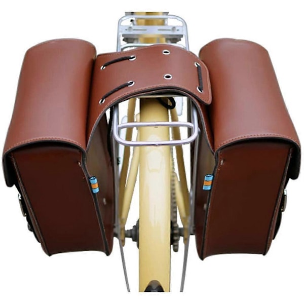 Retro Cykel Bagagebærer Taske Læder Bagagebærer Cykeltasker Bageste Sadelpind til Retro Cykel Sadel Bagagebærer Tilbehør