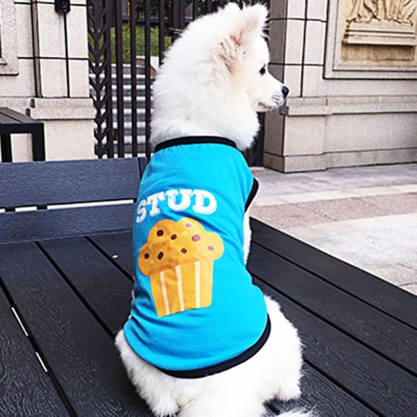 Pet Tops Mode Tryckt Mönster Bomull Valp Väst För Sommar Q
