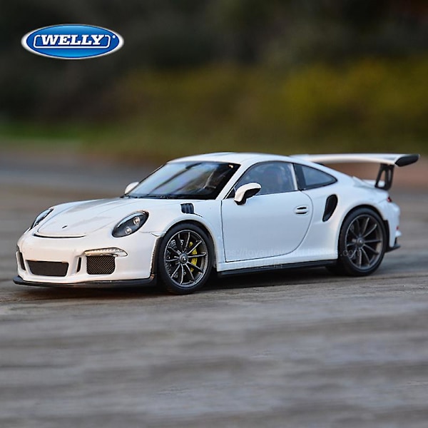1:24 Porsche 911 GT3 RS Blå Bil Legeringsbil Modell Simuleringsbil