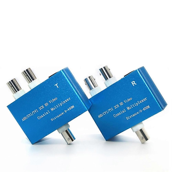 1080P AHD/CVI/TVI / 2-kanals HD Video Koaxial Multiplexer (2 kanaler Video i en koaxialkabel Transmis