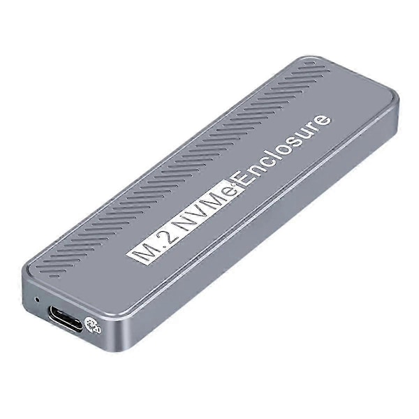 USB 3.2 Gen2x2 20Gbps M.2 NVMe SSD Kabinett med UASP/TRIM Støtte, USB-C Ekstern Harddisk Kasse for PC & Laptop