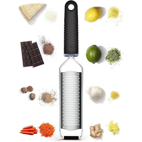 Premium Klassisk Vass Rivjärn i Rostfritt Stål, idealisk för Parmesan, Hårdost, Ingefära, Choklad