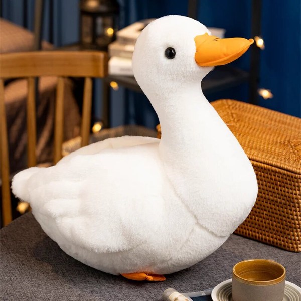 Stor Storlek Mjuk Anka Plyschleksaker Sovkudde Söt Djur Fylld Svan Gås Plyschdockor Golvmatta Barn Flickor Födelsedagspresent big white duck 70cm