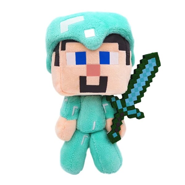 World Kids Docka Zombie Creeper Plyschdocka Steve Plyschdocka Creeper Konstig Skugg Drake Docka Födelsedagspresent 16cm brown cow