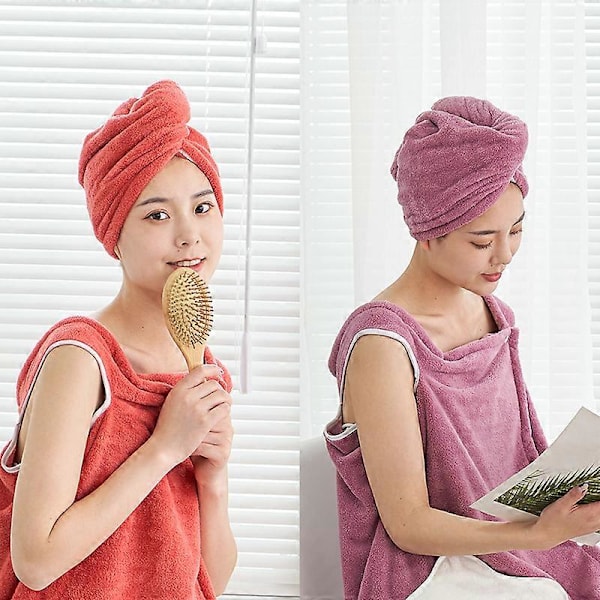Mikrofiber Hårhåndklæde Wrap til Kvinder, Super Absorberende Hurtigtørrende Hår Turban til Tørring af Krøllet, Langt & Tykt Hår (Olivengrøn)
