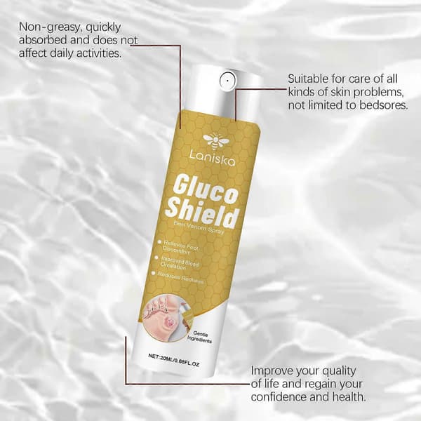Gluco-Shield Bi-Gift Sår Spray Lang Beskyttelse Lange Kontortimer 2pcs