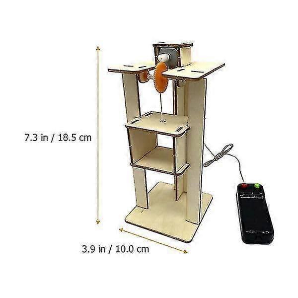 1 Sæt DIY Børne Elevator Legetøj Pædagogisk DIY Elevator Legetøj Træ Elevator Børne Legetøj