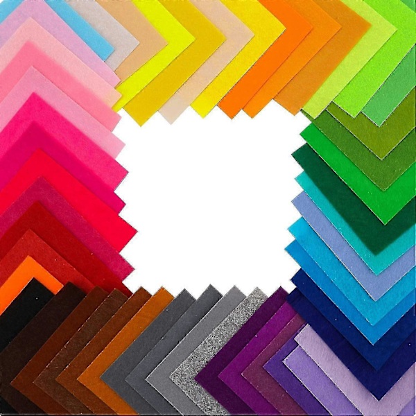 40 st Filt Tygbitar DIY Hantverk Filt Hantverk Blandade Färger Textil Luddiga Tyger Passar För Scrapbooks Sömnad