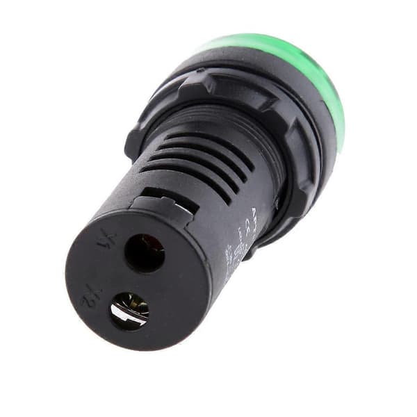 22mm 12V DC Grønn LED Blinkende Summer Panel Indikatorlys