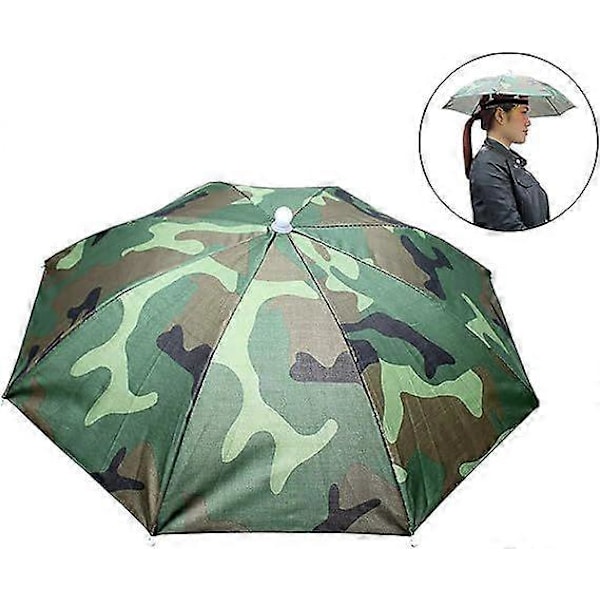 Utomhus Paraplyhatt, Hopfällbar Paraplyhatt för Huvudet, Fiske Paraplyhatt, Perfekt för Fiske, Vandring