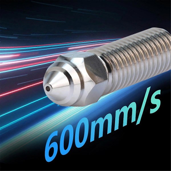 Til K1, K1 Max Printer High Flow Dyser 0.4mmx2Stk/0.6mmx2Stk/0.8mmx1Stk/1mmx1Stk 6Stk i alt