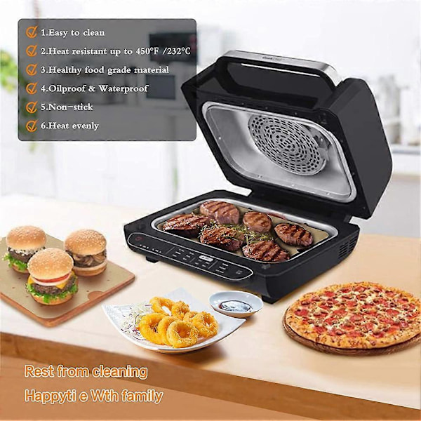 100 kpl Air Fryer -paperi, jossa ilma-aukot, Air Fryer -leivinpaperivuorat Ninja Foodi Smart FG551 Air Fr -laitteeseen