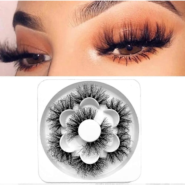 Løse Øyevipper Håndlagde Vipper 25mm 8D Fluffy Volume Dramatiske Wispy Lange Løse Øyevipper Myke Gjenbrukbare Falske Øyevipper Pakke 4 Par