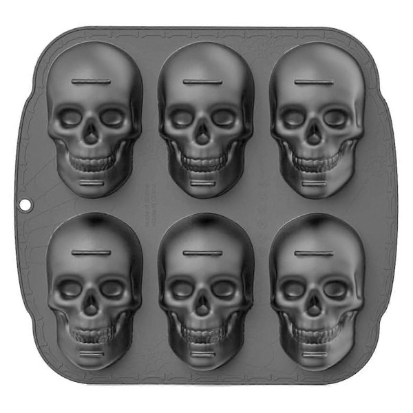Halloween Kraniekageform, 3D Silikoneform til Bagning og Slik