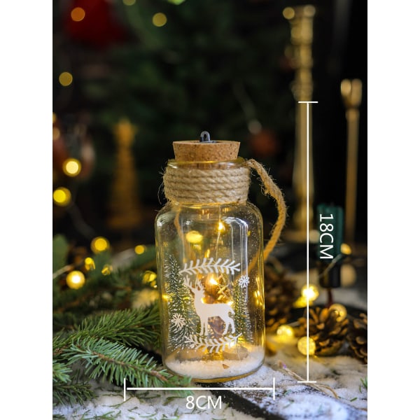 Joulun uusi lasi kynttilänjalka kynttilän kuppi valoisa toivepullo joulukoristeita Large wishing bottle