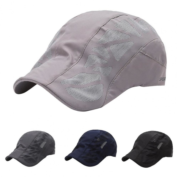 Keps Unisex Mesh Keps Huvudbonad Lättviktig Slitstark Solskyddande Keps Black