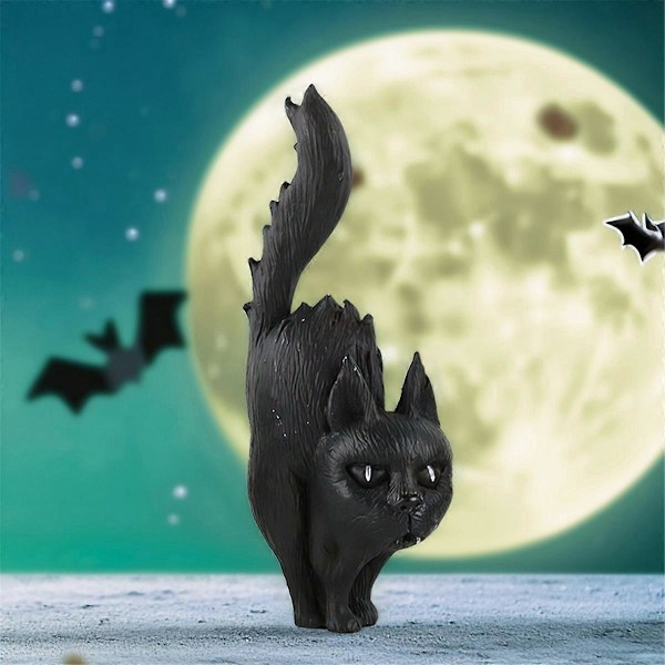 Halloween-hahmot, kirjahyllyn työpöydän koriste, musta