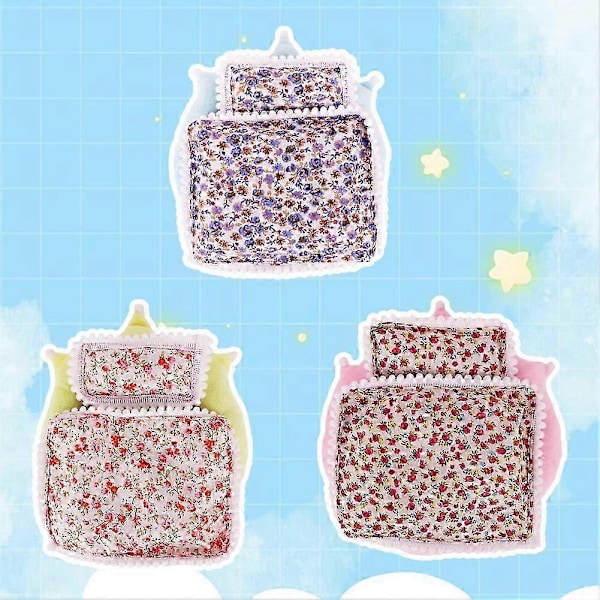 17 cm:n Mini Labubu -nuken lisävarustepaketti, sisältää sängynpeiton ja tyynysarjan A