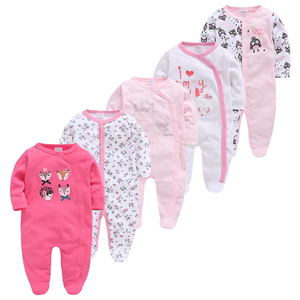 Våren Baby Pyjamas Flickor Pojkar Jumpsuit 154 % bomull Andas Mjuk Jumpsuit Khaki 6-9M