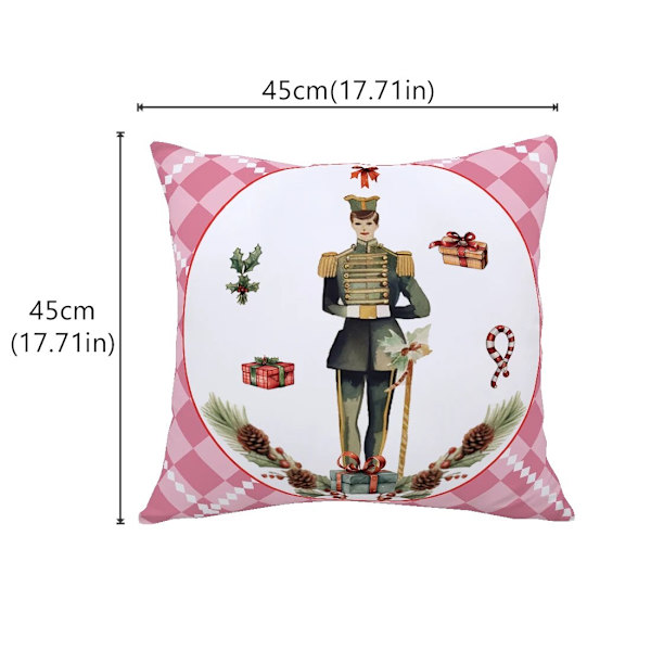 45cm Merry Christmas Putetrekk Putevar Fløyel Jul Kasteputetrekk For Hjemmetema Ornament Nyttår Juledekor 17