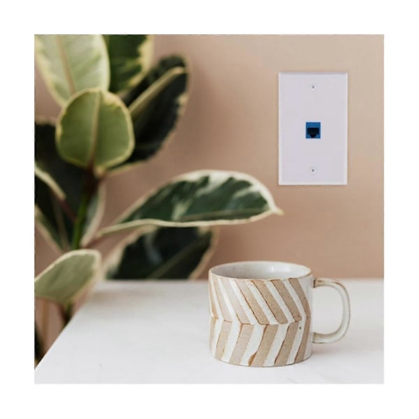 5 kpl Cat6 Ethernet -seinärasia, 1 portti RJ45-verkkoliitin naaras-naaras -seinäkytkinlevy