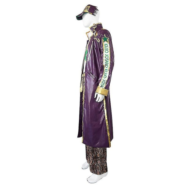 Halloween Anime Jojon outo seikkailu Kujo Jotaro Cosplay-asu aikuisten ylähousujen takki koko puku Halloween karnevaaliasu korkealaatuinen XXXL