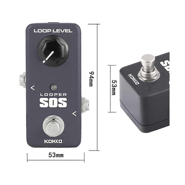 FLP2 Bærbar Gitar Effekt Pedal Looper Effekter 5 Minutter Looping Tid Loop Stasjon, Ekskluderer Strøm