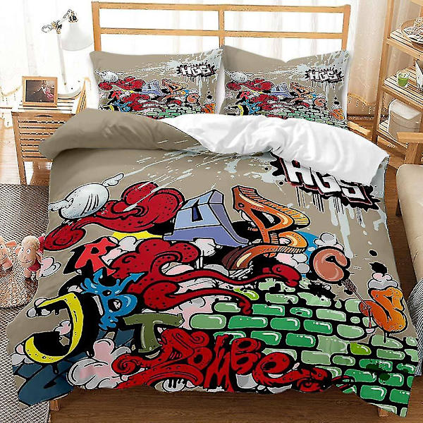 Hip Hop Serie Dynetrekk Hjemmetekstil Tredelt Sett Q D 228*228three-piece set