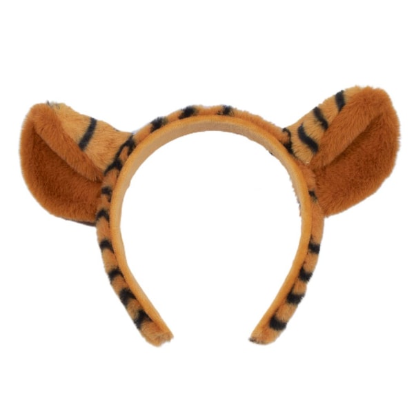 Små Tiger Pannband Med Svans Tiger Öron Hårband Tecknad Tiger Paw Hair Hoop