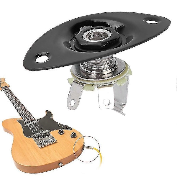 1/4 Tommers Gitar Utgang Inngang Jack Plugg Sokkel 6.35mm for Elektriske Gitarer og Basser