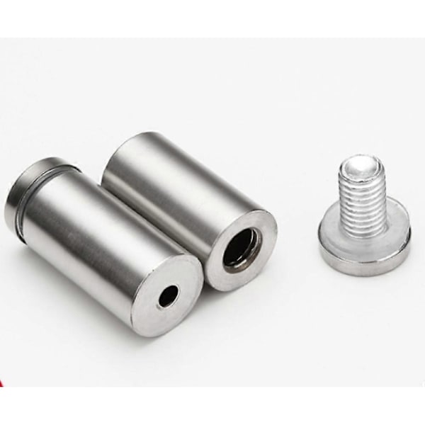\"Rustfri Stål Afstandsstykker – 4 STK, 19x100mm til Glas & Reklamemontering\"