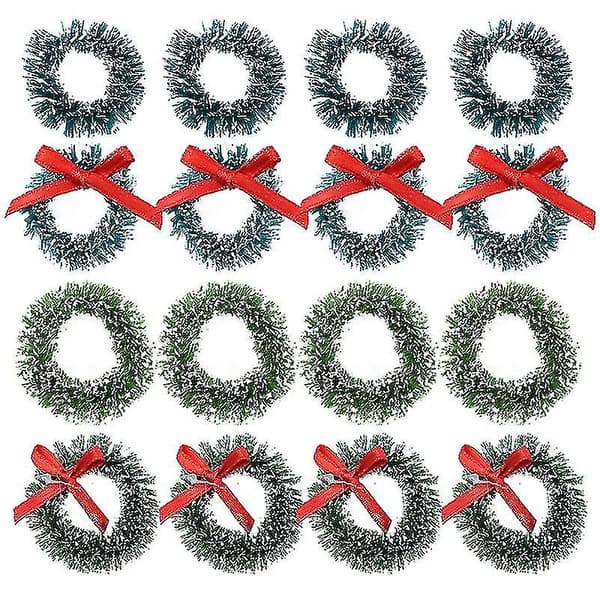 16 st Julkrans DIY Tallbarrsringar av trä bd