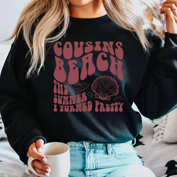 Cousins Beach Sweatshirt Retro The Summer I Turned Pretty Cousins Beach North Carolina Hoodie Jeremiah Fisher Tv Show Tröja Black XXXL