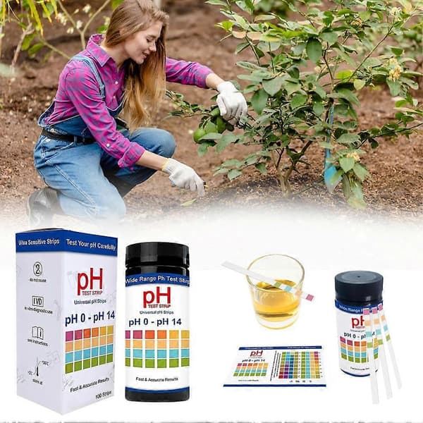 100 pcs universal ph test strips, full range 0-14, rapid ph testing PH 0 till 14