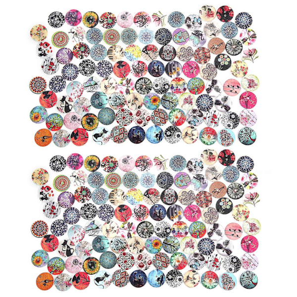 200 kpl Puisia Käsintehtyjä Nappeja 2 Reikää Pyöreä Muoto Puiset Ompelunapit DIY Askarteluun 20mm