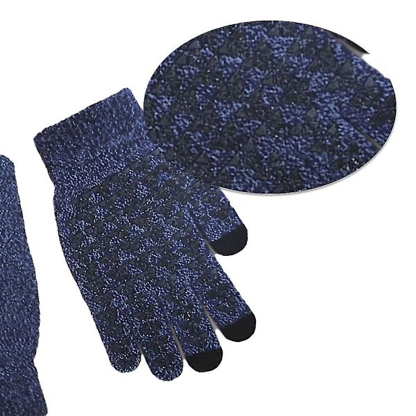 Vinterhandskar för män och kvinnor - Pekskärmshandskar Antiglid Silikon S-l Grey S