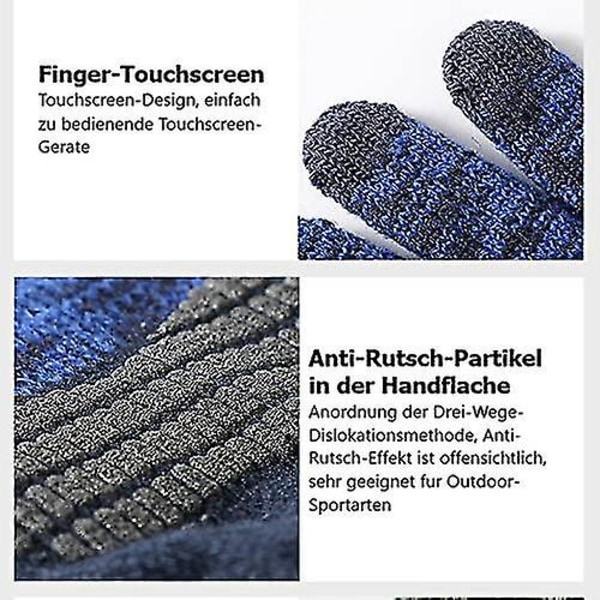 Vinterstrikkede handsker Kvinder Mænd Touch Screen Handsker Varme Termiske Handsker Sport S-l S