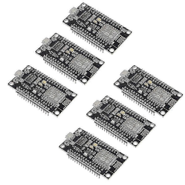 6 st Node-MCU V3 Trådlös Modul ESP8266 ESP-12F WiFi Utvecklingskort med CH-340