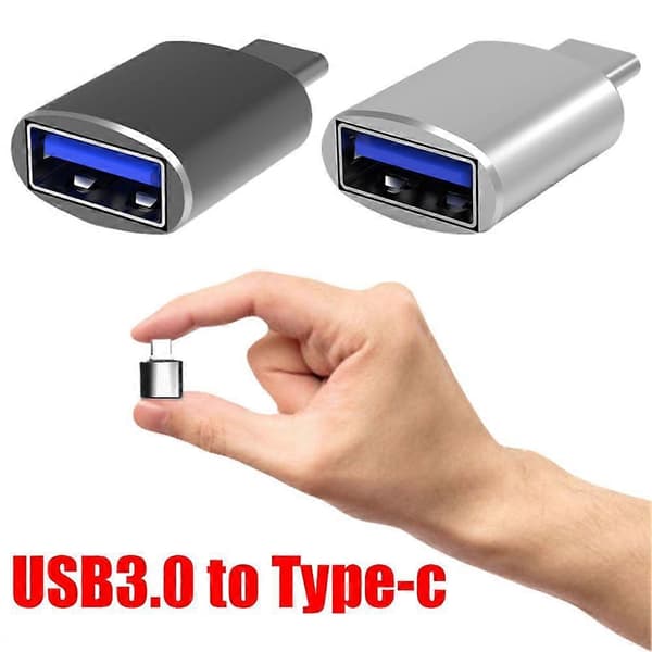 USB-C USB 3.1 Typ C Hane Till USB 3.0 Hona Data OTG Omvandlaradapter HET A0J7 silver