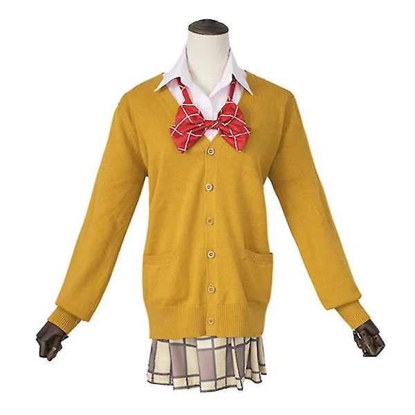 Cosplay Kostymer Citrus Anime Aihara Yuzu Uniform Peruk Set Kort Kjol Japan