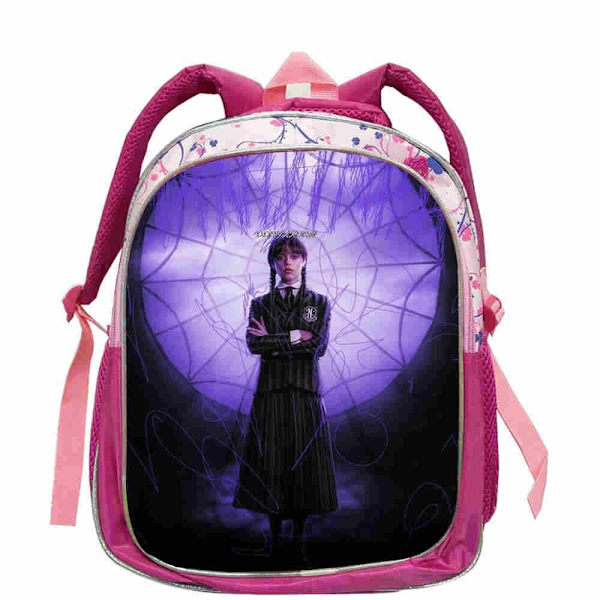 Wednesday Adams ja Enid -painettu reppu goottilaistyylinen olkalaukku multi