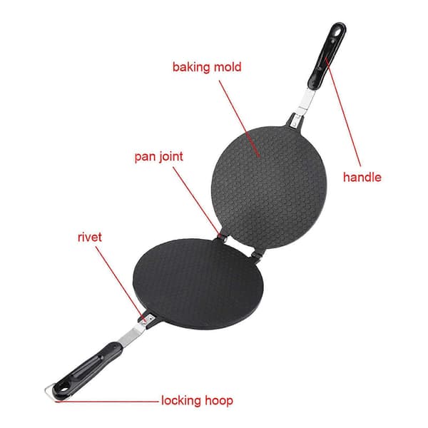 Non-stick gass egg roll vaffeljern for baking