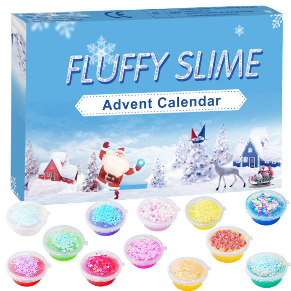 Christmas Countdown Blind Box Crystal Mud Advent Calendar Toy Blind Box Gift crystal mud
